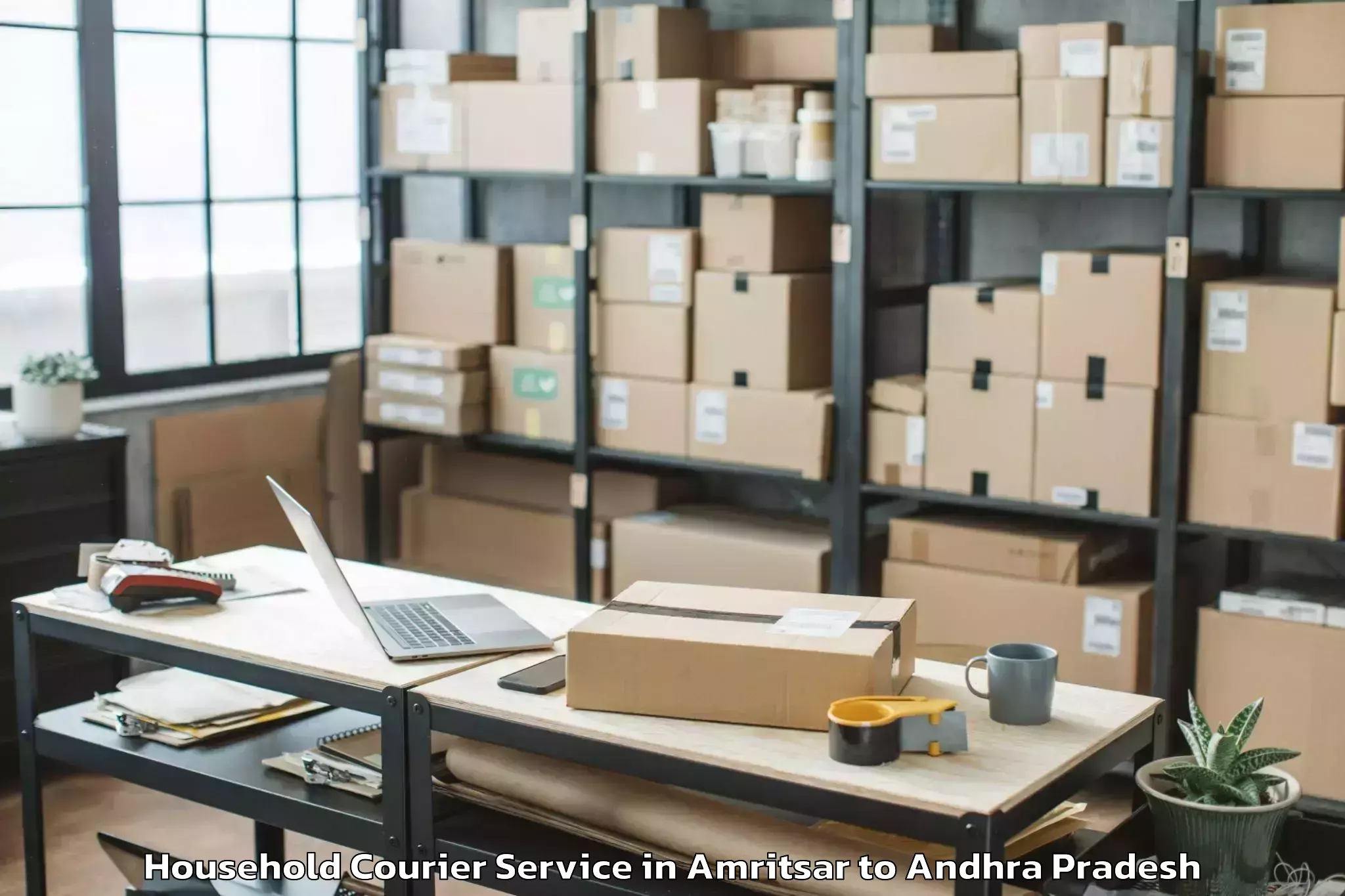 Book Amritsar to Achanta Household Courier